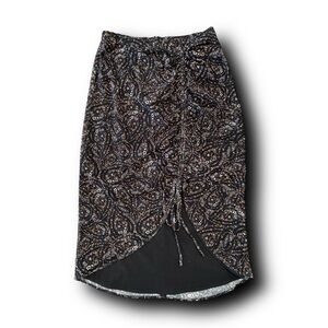 Gianni Bini Ruched High-Low Floral Skirt